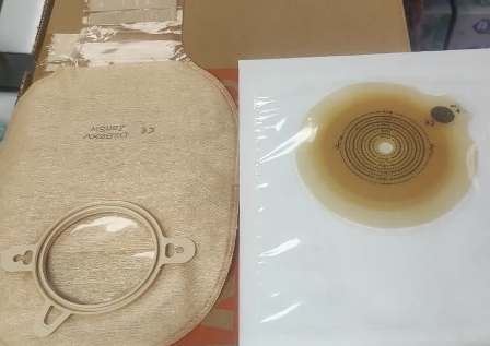 کیسه کلستومی و ایلئوستومی دو تکه ته باز آکس مد زنسیو همراه با چسب پایه